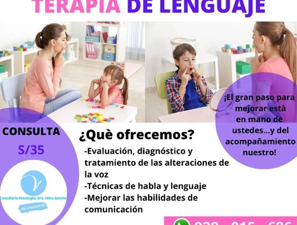 TERAPIA DE LENGUAJE PARA TODAS LAS EDADES en Ate (Lima 3) (Distrito)