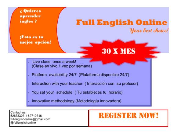 Learn English with full english online en San Miguelito (Distrito)