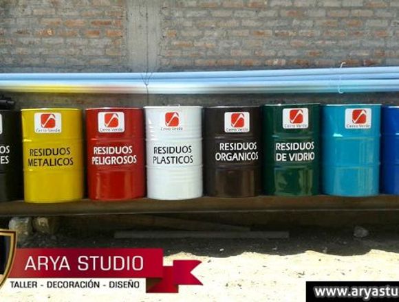 Cilindros de Metal para recoleccion de residuos