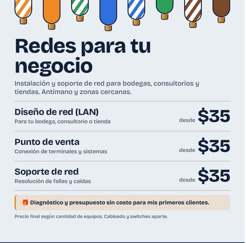 Redes para Negocios y PYMES a Domicilio en Libertador (Municipio)
