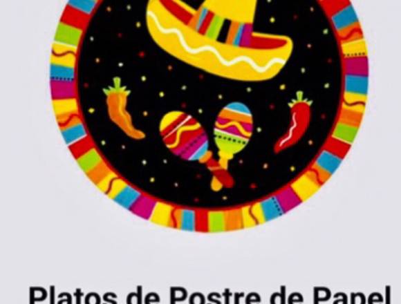 Platos de cartón con diseños con diseños mexicanos en Santo Domingo de Guzmán (Municipio)