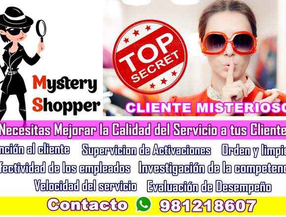 CLIENTE INCÓGNITO VISITA TU NEGOCIO en Lima (Lima 1) (Distrito)