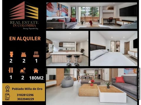 APARTAMENTO AMOBLADO EN VENTA ARRIENDO-EL POBLADO