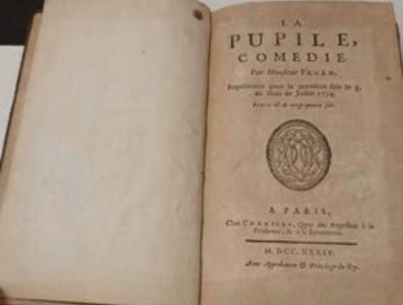 LiBRO ANTIGUO Y ORIGINAL DE 1734,LA PUPILE COMEDIE en Garrucha (Municipio)