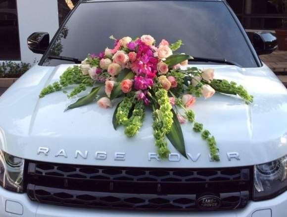Decoración carro de bodas