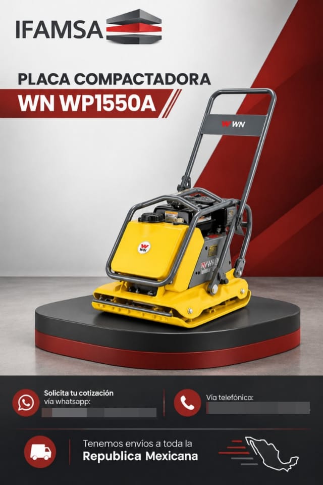 PLACA COMPACTADORA WN WP1550A en Puebla (Municipio)