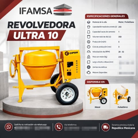 REVOLVEDORA ULTRA 10 CIPSA METAL/POLIETILENO