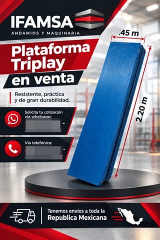 VENTA DE PLATAFORMA AZUL PARA ANDAMIOS