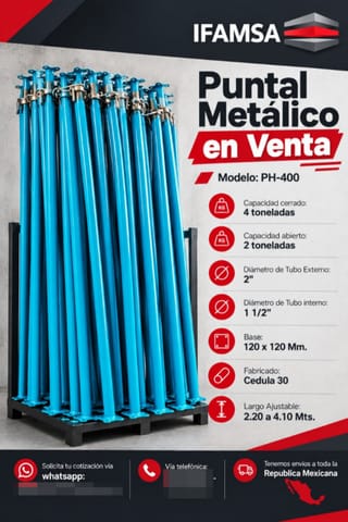 VENTA DE PUNTALES METALICOS PARA CIMBRA en Puebla (Municipio)