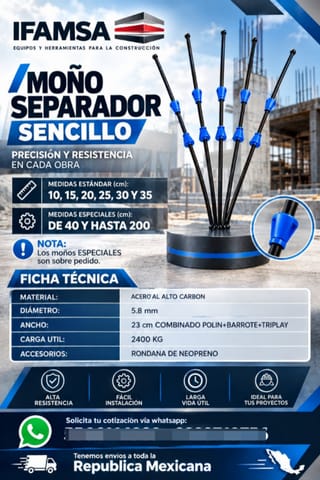 MOÑO/TIRANTE/SEPARADOR PARA CIMBRA en Puebla (Municipio)