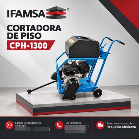 CORTADORA DE PISO HYPERMAQ CPH-1300 en Puebla (Municipio)