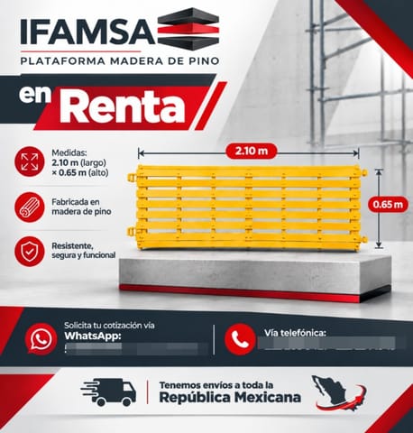 RENTA DE PLATAFORMAS PARA ANDAMIO en Puebla (Municipio)