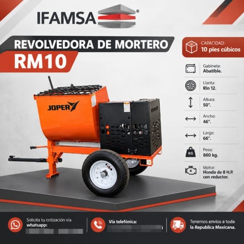 REVOLVEDORA DE MORTERO RM10 JOPER