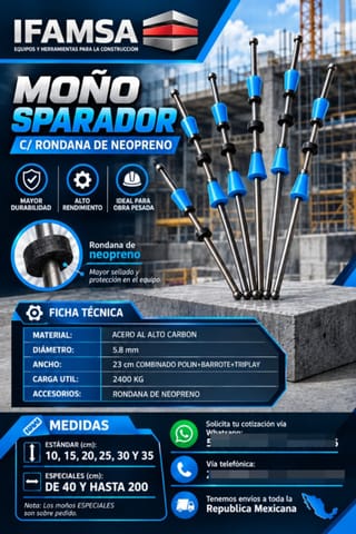 MOÑO SEPARADOR CON RONDANA DE NEOPRENO en Puebla (Municipio)