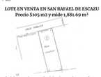 Se vende lote con para inversión Escazú 25-740