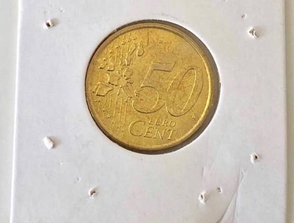 Moneda de Italia 50 cents. 2002 (nuevo)
