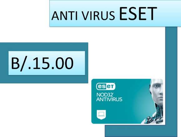 ANTIVIRUS ESET NUEVO en Panamá (Distrito)