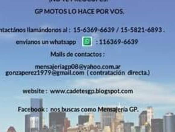 Servicios de cadeteria y mensajería GP. en Buenos Aires (Localidad)