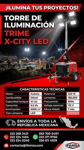 Torre de Iluminación TRIME X-City LED para Construcción