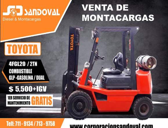 Venta de montacargas Toyota 2th