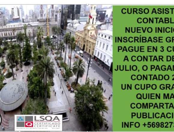 Curso Contabilidad Impuestos Remuneraciones. en Santiago (Comuna)