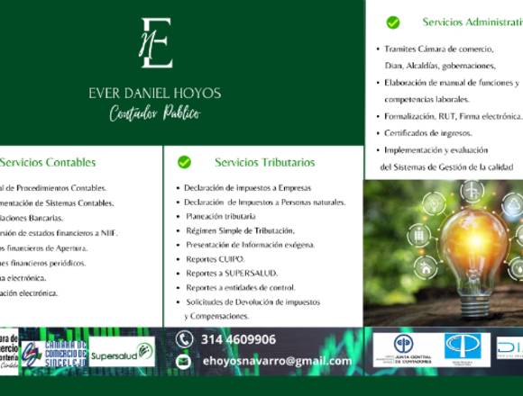 Contador Público , Servicio de contabilidad en Montería (Municipio)