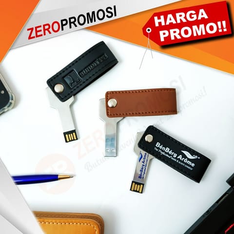 Flashdisk Kulit FDLT25 Flashdisk bentuk kunci dengan cover kulit
