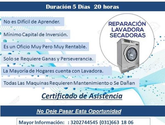 Reparación de Lavadoras y Secadoras 100% Practico en Bogotá, D.C. (Municipio)
