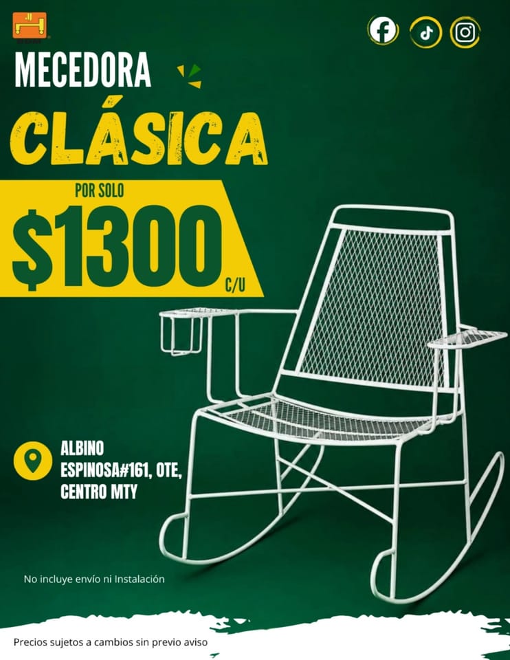 Mecedora Clásica en Monterrey - $1,300 MXN en Monterrey (Municipio)