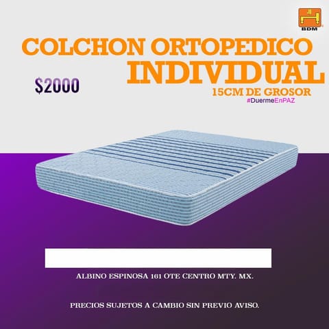 ¿Necesitas un colchón individual ortopédico que te ayude a descansar?