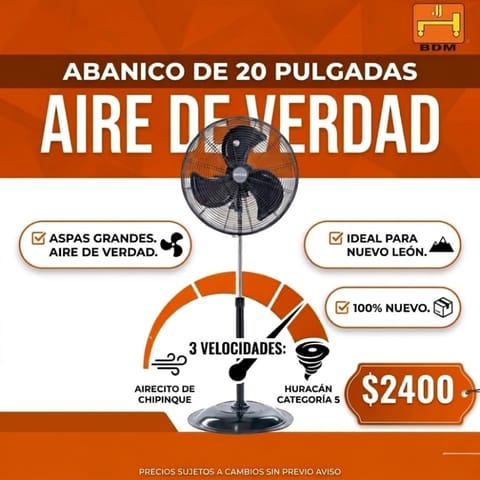 Ventilador Brisa de 20 pulgadas I "El ventilador de la familia"