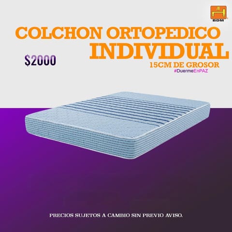 Colchón Ortopédico individual en Guadalupe I 15cm
