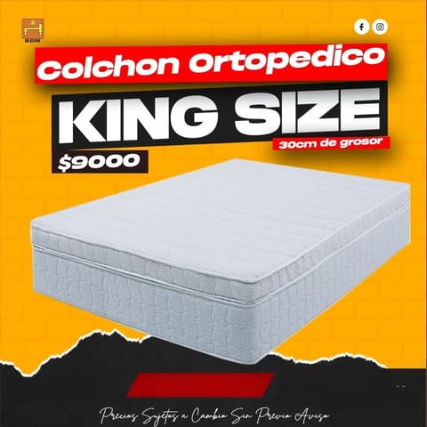 Colchón Ortopédico King Size en San Nicolás I 30 cm en Monterrey (Municipio)