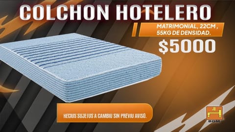 Colchón Hotelero Matrimonial Ortopédico 22 cm en Monterrey $5,000 en Monterrey (Municipio)