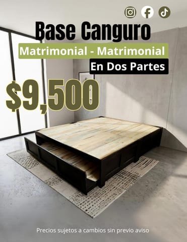 Cama Canguro Matrimonial - Matrimonial en 2 partes en Nuevo León I Mty