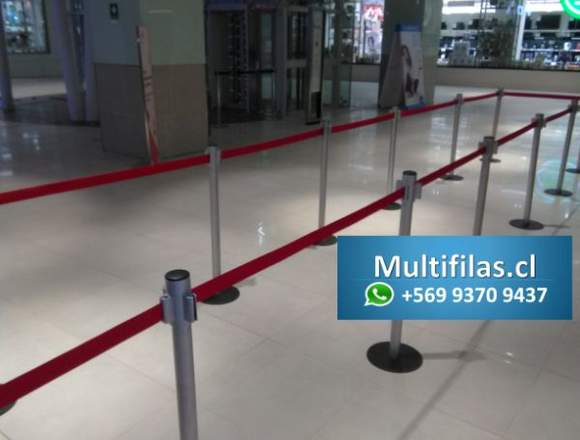 Arriendo, venta de separadores de fila en Santiago (Comuna)