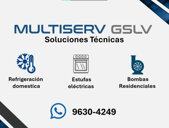 Reparación de refrigeradoras, estufas y bombas