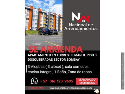 EN RENTA APARTAMENTO EN MARFIL PISO 3 DOSQUEBRADAS