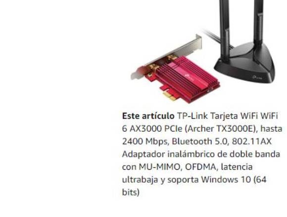 TP-Link Tarjeta WiFi 6 AX3000 PCIe, router en Panamá (Distrito)