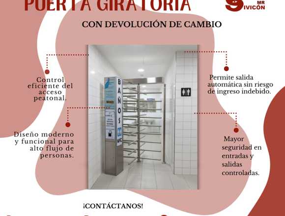 Puerta Giratoria con Devolución de Cambio