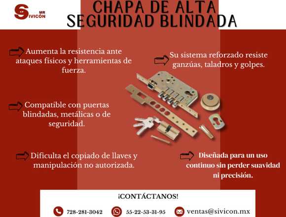 Chapa Blindada de Alta Seguridad en Coyoacán (Municipio)