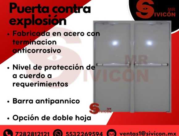 Puertas Antiexplosión de Alta Seguridad – SIVICON en Zacatecas (Municipio)