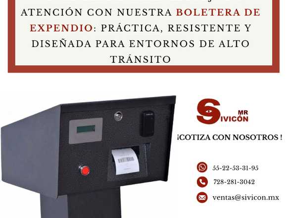 BOLETERA DE EXPENDIO PARA DAR TURNOS en Zacatecas (Municipio)