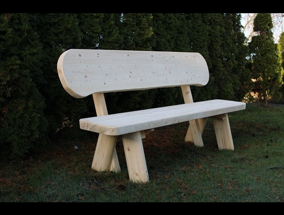 Gartenbank aus Leimholz. Geburtstagsgeschenk.