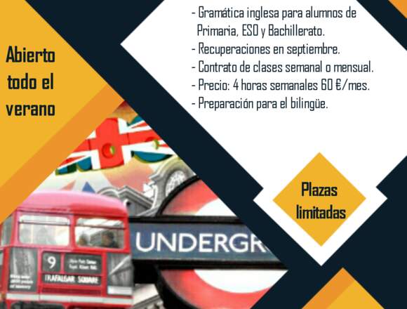 Clases de gramática inglesa en verano