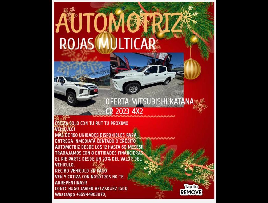 OFERTA MITSUBISHI KATANA CR WORK 4X2 FULL DIESEL en Puerto Montt (Comuna)