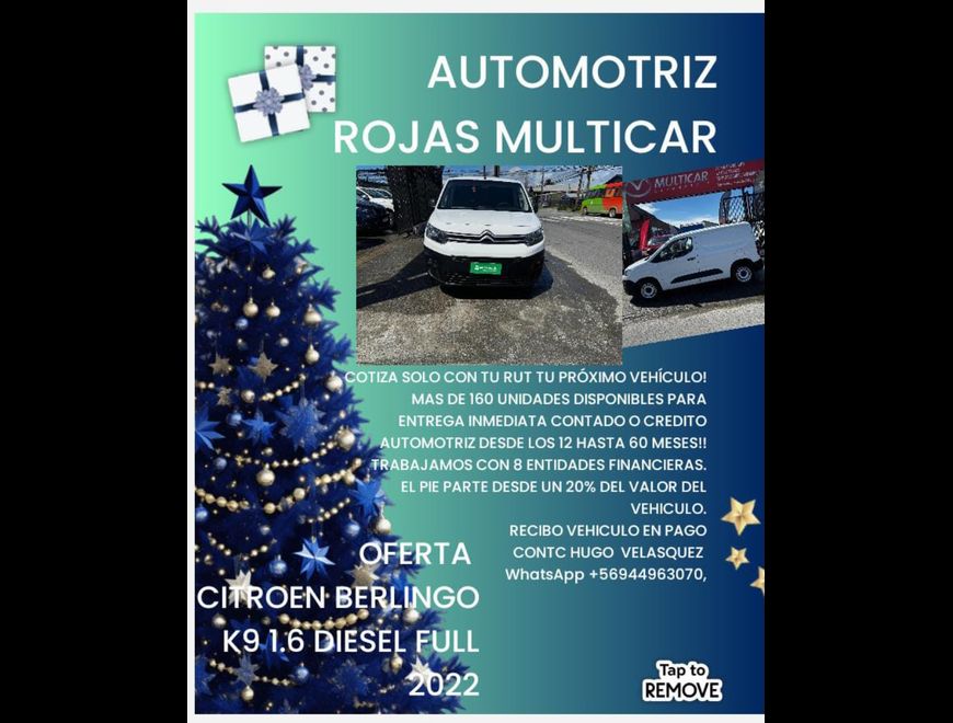 OFERTA CITROEN BERLINGO 1.6 DIESEL FULL 2022 en Puerto Montt (Comuna)