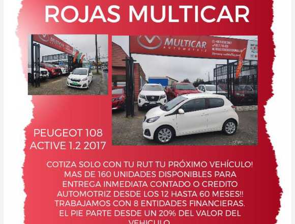 OFERTA PEUGEOT 108 ACTIVE 1.2 FULL 2017 en Puerto Montt (Comuna)