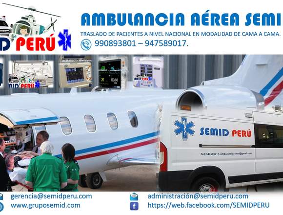 AMBULANCIA AÉREA SEMID en Lima (Lima 1) (Distrito)