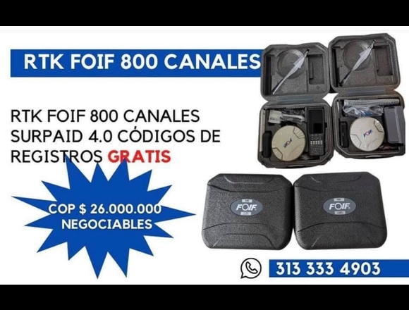 GPS RTK FOIF 800 CANALES SURPAID en Lima (Lima 1) (Distrito)